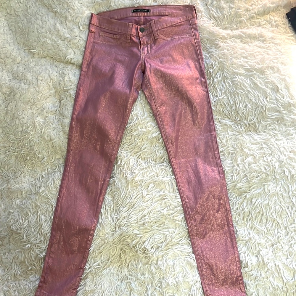 Y2k flying monkey glitter pink pants